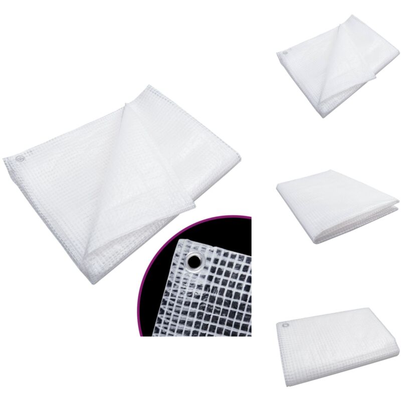 Bâche de gaze 140 g/m² 8x8 m Blanc - Bâche De Gazes - Bâche De Protection - Bâche Imperméable - Bâche Transparente - Bâche Pour Serre
