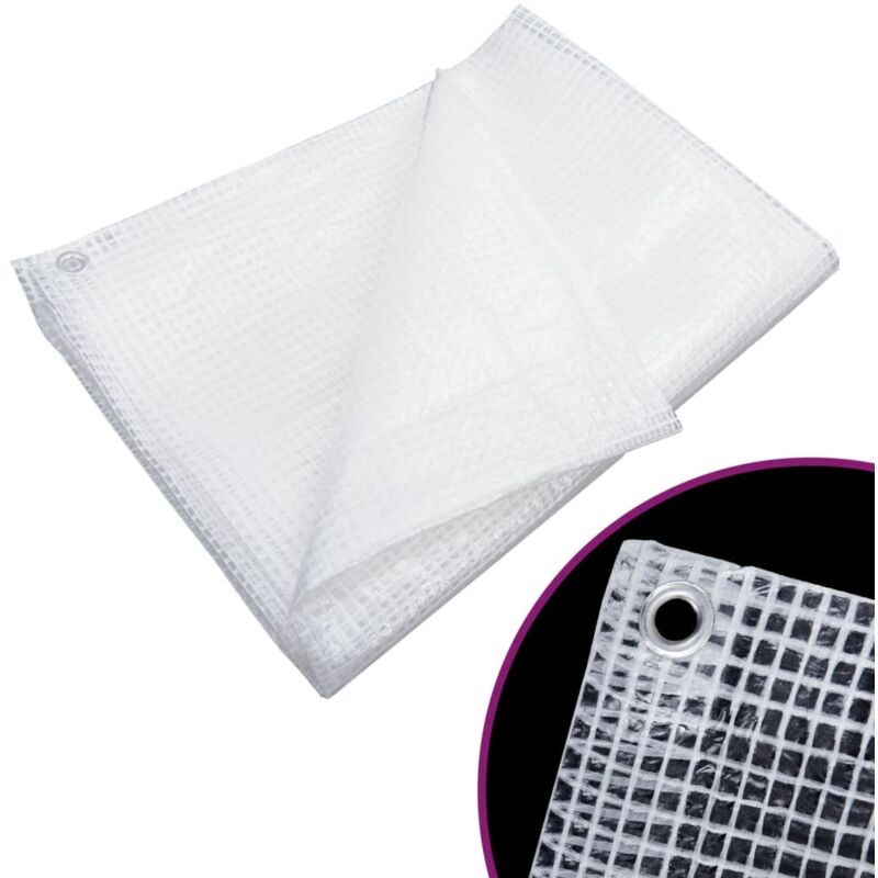 Bâche de gaze 140 g/m² 3x6 m Blanc, Blanc, 151613