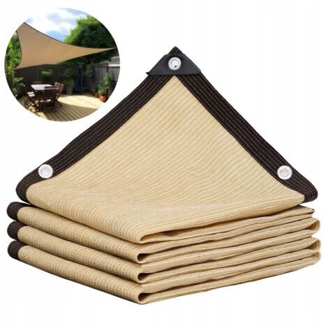 BÂCHE DE JARDIN OMBRAGE 85-90% avec MAILLE 3x3 CRÈME Renforcée