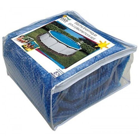 Bâche de piscine à bulles ovale 7,31 x 3,65 m – Épaisseur 180 microns – Traitement anti-UV – Réduit l'évaporation de l'eau – Garden Leisure