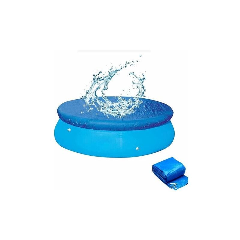 Umnuou - Bâche de piscine, bâche de pluie ronde pour piscines hors sol, durable et adaptée à tous les types de piscines rondes (457 cm de