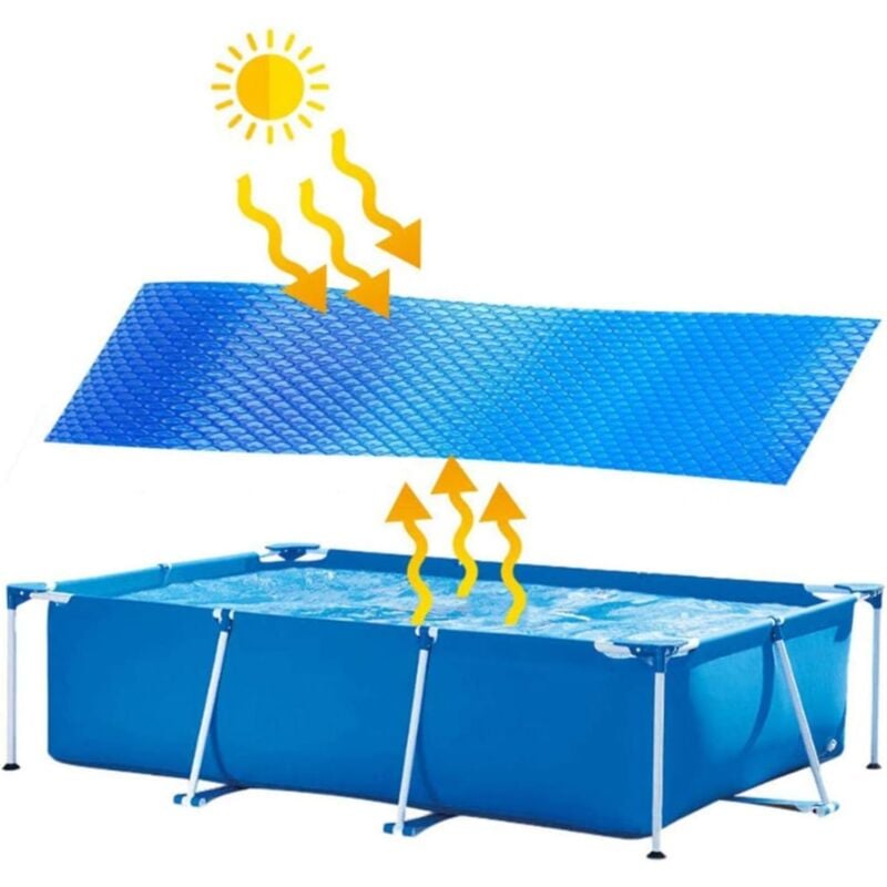 Fitags - Bâche de piscine - Couverture de Piscine Solaire Couverture de Protection Piscine Solaire Chauffage de Bassin Outdoor Jardin Film