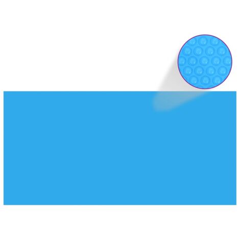 Bâche de piscine rectangulaire 450 x 220 cm PE Bleu - The Living Store