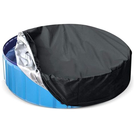Bâche de piscine ronde étanche pour piscine de chien - Ronde - Pliable - Ronde - Imperméable et résistant aux UV - Pour piscine de chien 12230cm