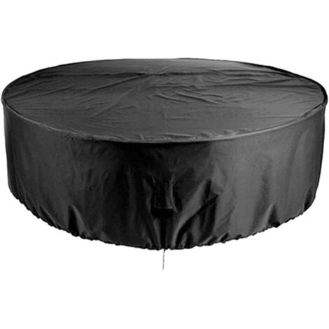 Bâche de piscine ronde pliable, tissu Oxford 420D, imperméable, coupe-vent, résistante aux UV, pour piscine, spa, noir - 18090cm