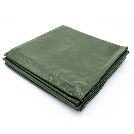 Bâche de protection 100g avec oeillets - Vert 6m x 8m Vert