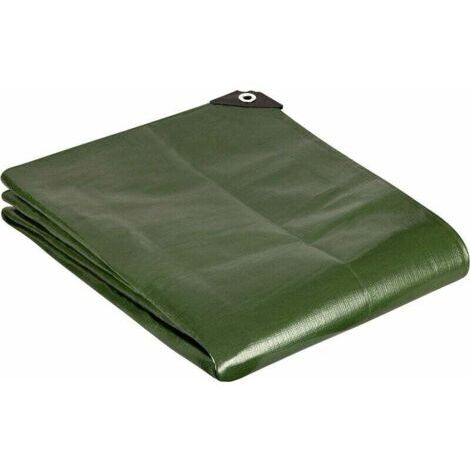 Bâche de protection 2x2m qualité premium VERTE - résistante aux UV, imperméable et lavable