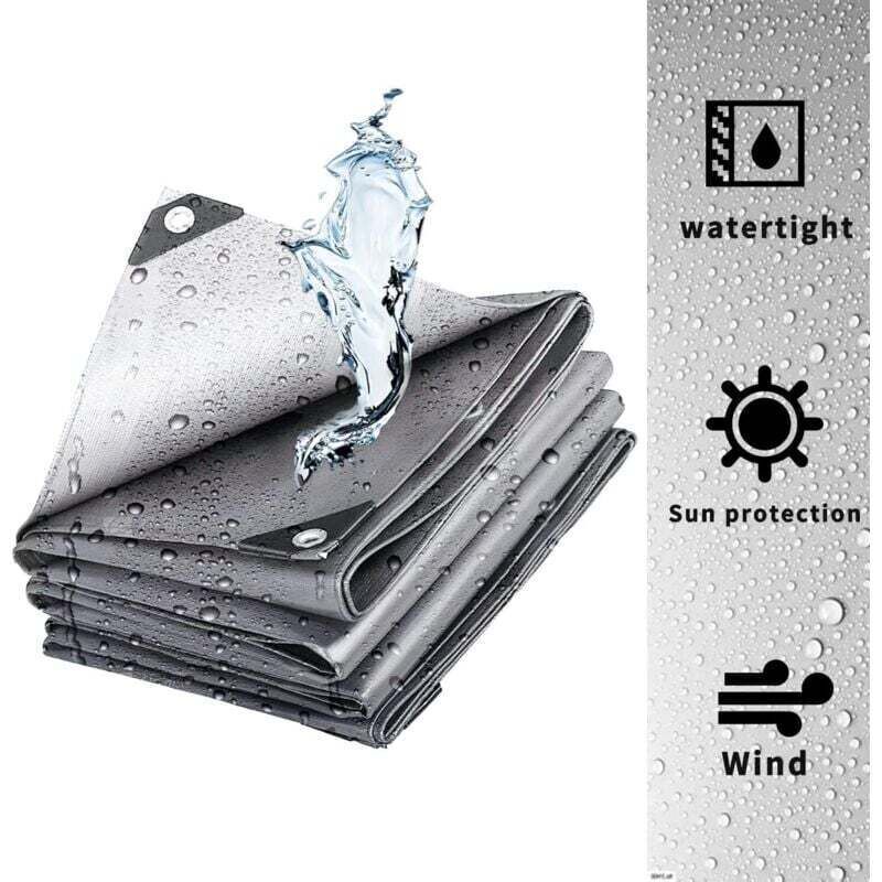 Bâche De Protection 3,2 M Avec Œillets Résistante Aux Déchirures Et Imperméable Pour Bois De Chauffage Jardin Voiture