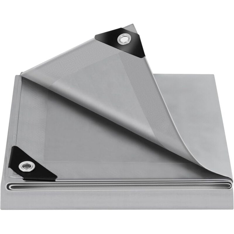 Bâche de Protection, 3x3 m, en PE 140 g/m², Bâche Imperméable Anti-UV, Bâche avec Œillets, Résistante aux Intempéries et aux Déchirures, pour Meubles