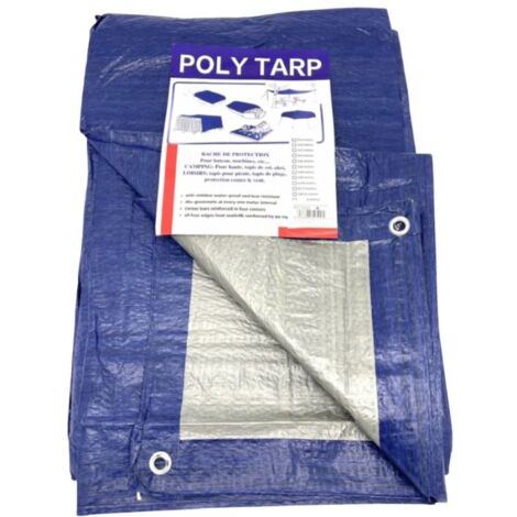Bâche de protection 4,8x5,5m - 90g/m² en Polyéthylène Haute Densité Résistante pour Extérieur et Chantiers