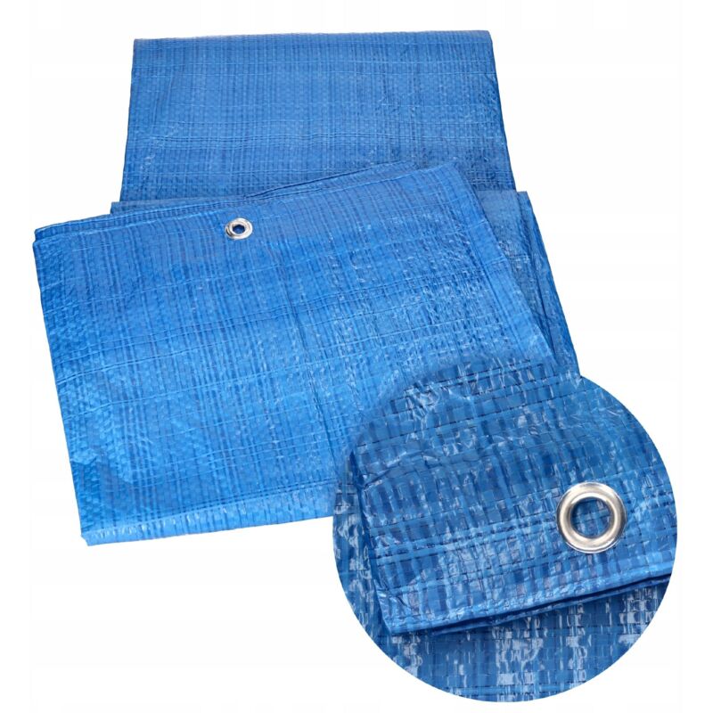 Bâche de protection 4x4 BLEU PE RENFORCÉE 16m2 IMPERMÉABLE UV