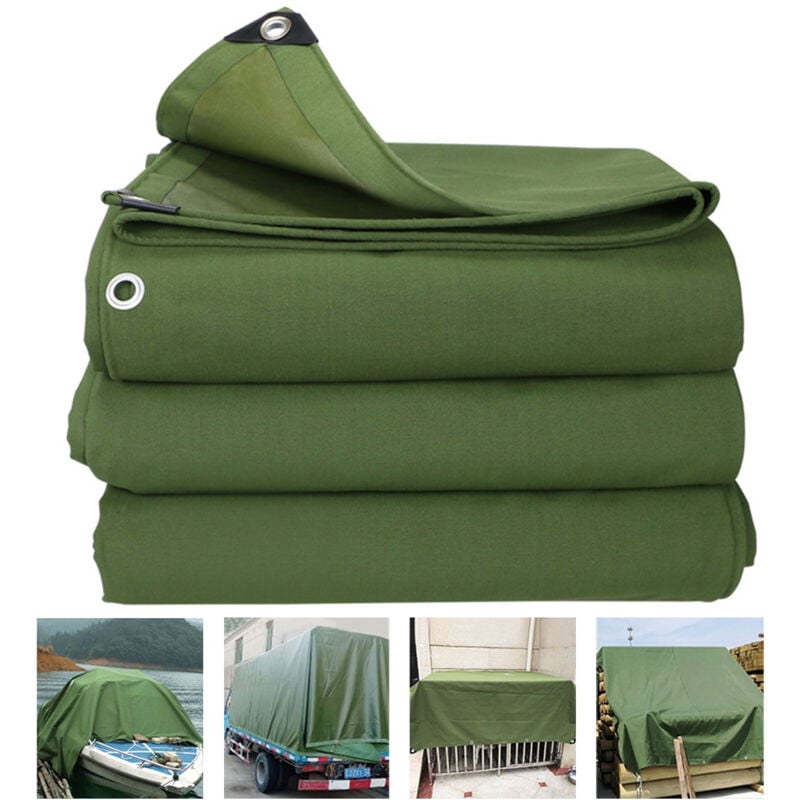 Sdlogal - Bâche de Protection 500 g/m²,2x8m,Indéchirable, Ultrixe Bâche Imperméable Ultra Lourde et Résistante avec Oeillets en Aluminium, pour