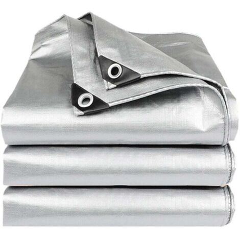 Bâche de Protection 5x5m, Étanche pour Meubles de Jardin, Voiture, Piscine, Bateaux