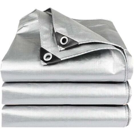 Bâche de Protection 5x5m, Étanche pour Meubles de Jardin, Voiture, Piscine, Bateaux