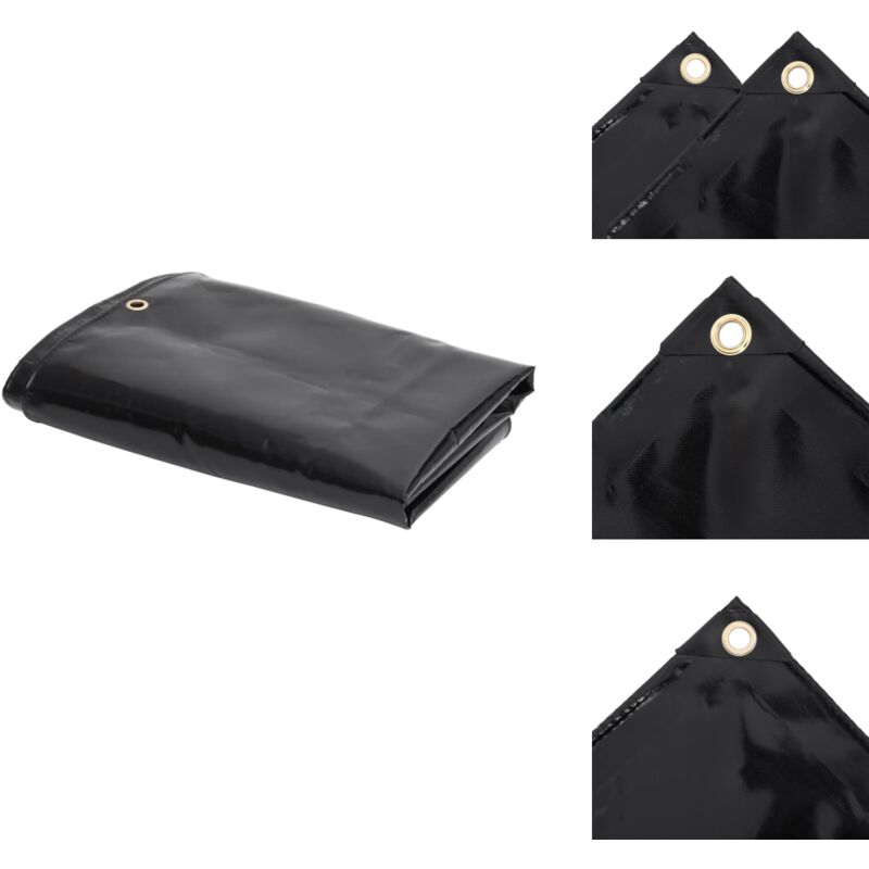 Bâche de protection 650 g/m² 3x3 m Noir - Bâche Imperméable - Bâche De Protection - Bâche Extérieure - Bâche Intérieure - Bâche Solide