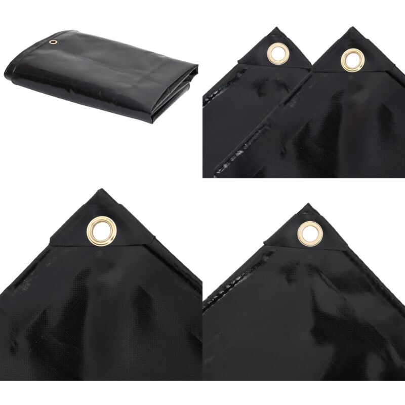 Vidaxl - Bâche de protection 650 g/m² 3x4 m Noir - Bâche Imperméable - Bâche De Protection - Bâche Extérieure - Bâche Noire - Bâche Solide - Home &