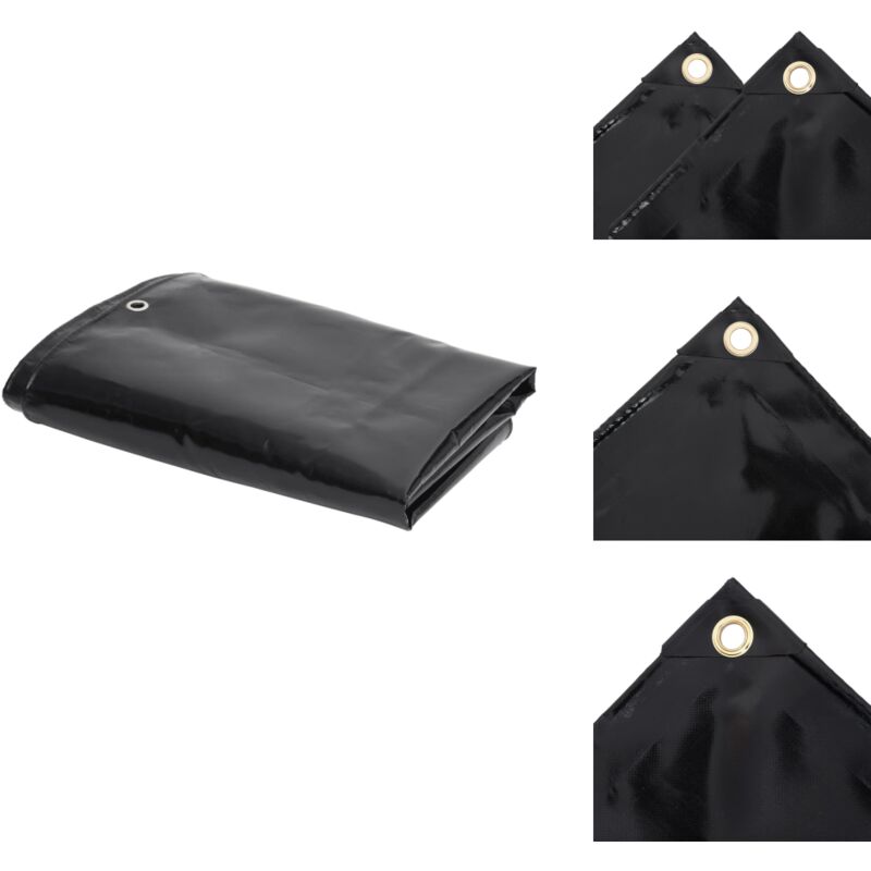 Vidaxl - Bâche de protection 650 g/m² 3x5 m Noir - Couverture Imperméable - Bâche De Protection - Bâche Extérieure - Bâche Intérieure - Bâche