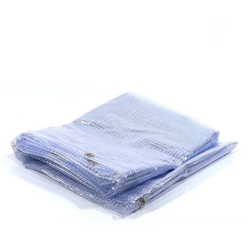 TECPLAST Bâche Agricole 3,8x9 m SP400AG - Garantie 5 ans - Bâche Armée Transparente étanche - Anti-UV - Made in France