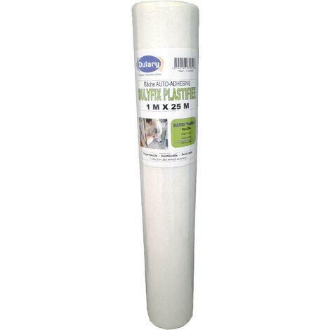 DULARY Bâche de protection auto-adhésive Dulyfix plastifiée 25m x 1m