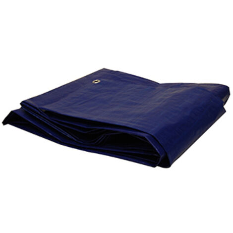 bâche de protection avec oeillets d'arrimage pour protection du bois. dimensions : l: 6 m - l: 1,5 m - 80 g/m2