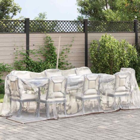 Bâche de protection  Bâche transparente avec œillets 2x8 m polyéthylène CFW31793