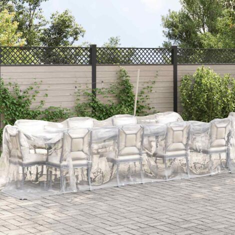 Bâche de protection  Bâche transparente avec œillets 2x8 m polyéthylène CFW66310