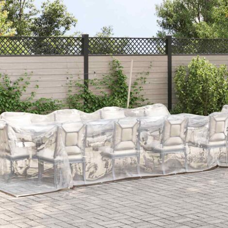 Bâche de protection Bâche transparente avec œillets 3x12 m polyéthylène CFW80181