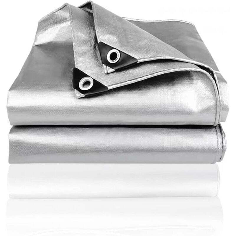 Bâche de protection de 3,4 m, bâche avec œillets, bâche de protection résistante aux déchirures, bâche imperméable idéale pour le bois de chauffage,