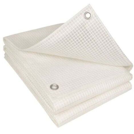Bâche de Protection Découpable - 160g/m² - En polyéthylène Armée - Indéchirable - 4 x 10 m - Translucide