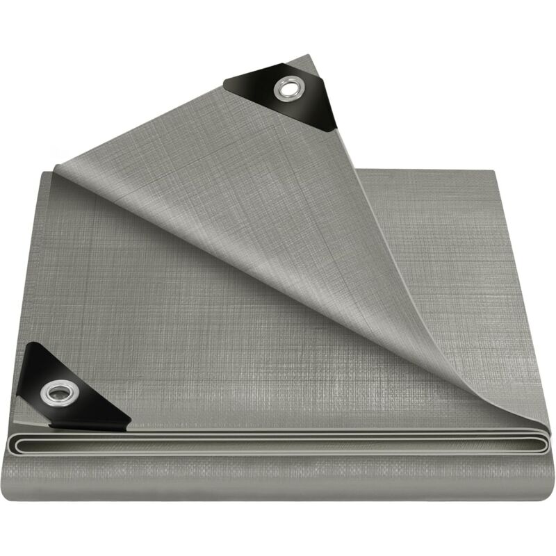 Bâche de Protection en PE, 2x2 m, Bâche Imperméable et Résistante, Couverture Étanche Bâche pour Bois Housse de Protection avec Œillets Muiti-Usage,