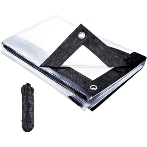 Bâche de Protection en PE Bâche Imperméable et Résistante，Bâche Imperméable à l'eau en PE, 2x3M Bâche de Protection à Oillets Transparent avec corde, coupe-vent, chaud, bâche de pluie, poulailler，Balc