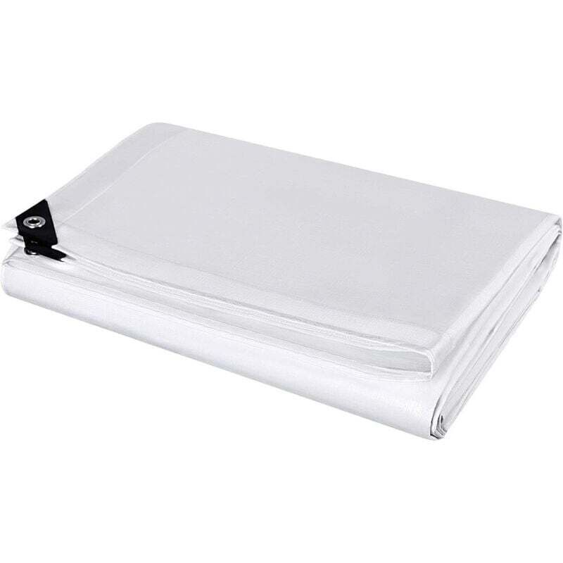 Bâche de Protection en Polyéthylène 3x6m 280g/m² PE Bâche Imperméable Ultra Lourde et Résistante Revêtue des Deux côtés avec Oeillets en Aluminium