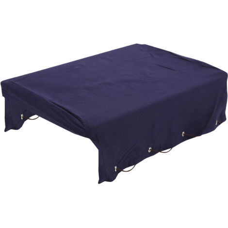 Bâche de Protection et Décoration pour Camion RC WPL D12, Châssis de Tente avec Garde-corps Bleu