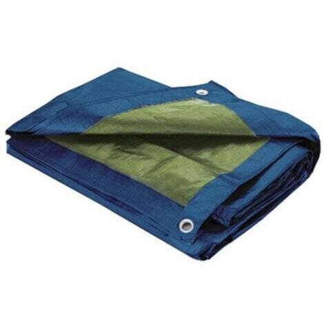 Bâche de Protection étanche avec Oeillets 60gr/m² Bleu 4x5 m