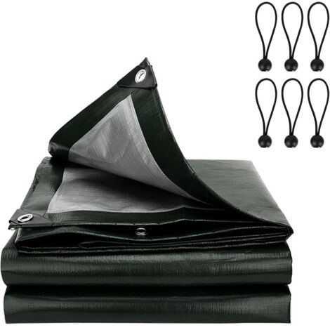 Bâche De Protection Étanche Résistant À La Déchirure Bâche De Protection en Bâche Imperméable Et Résistante Bâche De Jardin avec Oeillets en Aluminium 2x2 m