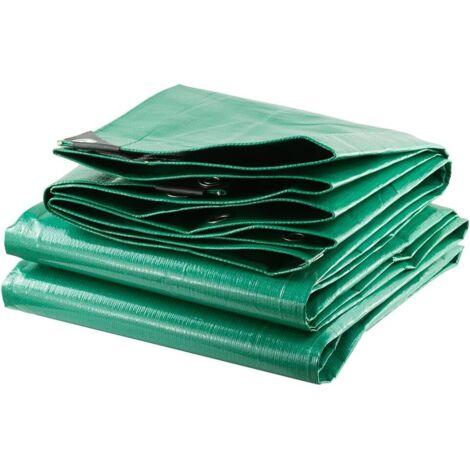 Bâche de Protection Extérieur, 2 x 3 m - Bâche Imperméable, Ultra Lourde et Résistante, Polyéthylène 300 g/m², Anti UV - Bâche Bois de Chauffage, Chantier - Œillets Aluminium