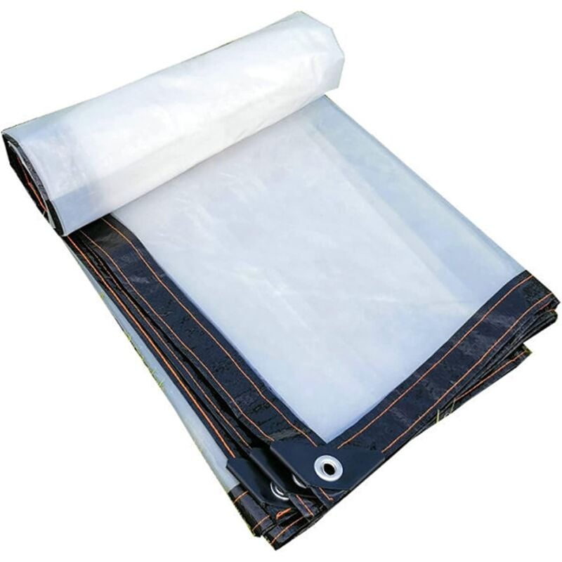 Bâche de protection film plastique imperméable transparent et épaissi pour éviter le froid - 2x4 m