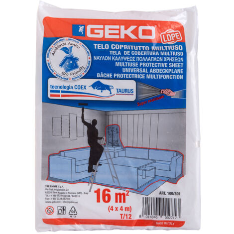 Bâche De Protection Fine 16m² Sous  Sachet - Geko