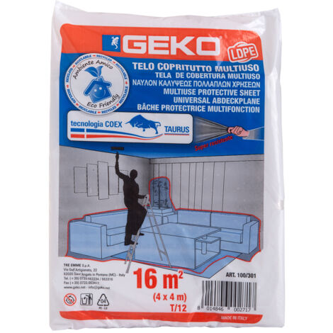 Bâche De Protection Fine 16m² Sous  Sachet - Geko