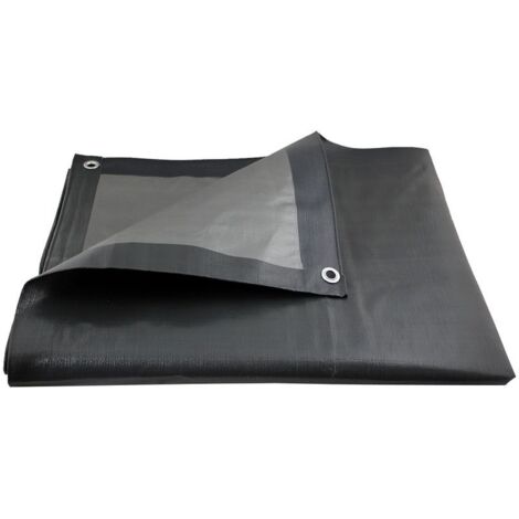 Bâche de protection grise ultra résistante - 200 g/m² - 2 x 3 mètres