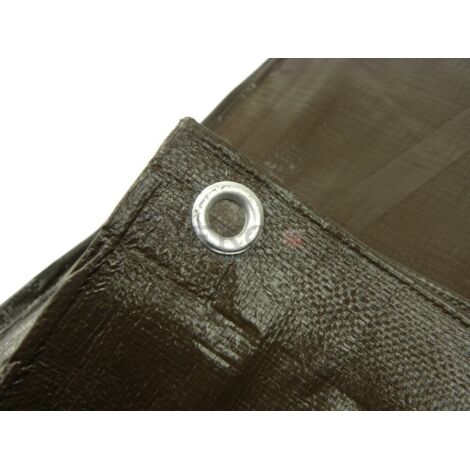 Bâche de protection marron EXTRA EPAISSE - 200 g/m²  10 x 10