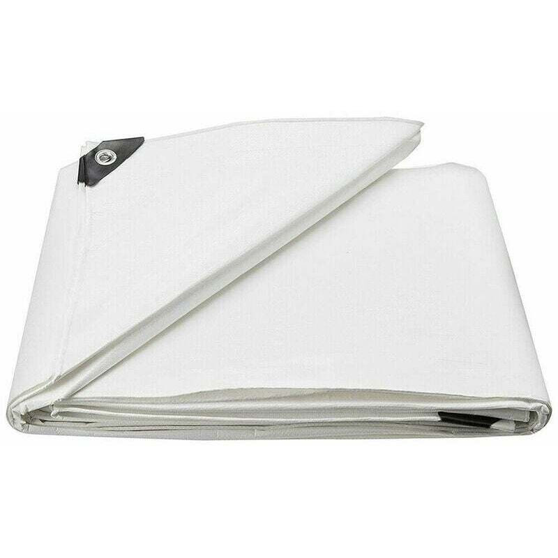 Bâche de protection PE Bâche de piscine 2x5m, Bâche imperméable Bâche imperméable et indéchirable, Blanc