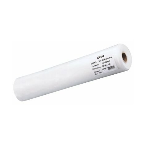 Bâche de protection polyéthylène 3 x 25 m très épaisse, 10/100e - OCAI