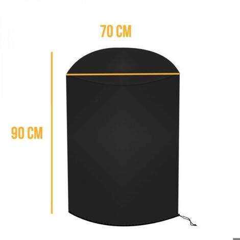 Bâche de protection pour barbecue imperméable, anti UV - 70 x 90 cm - Noir - Label