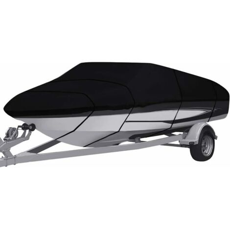 Bâche de protection pour bateau 11-13FT-V – Tissu Oxford 210D imperméable – Protection UV, coupe-vent, anti-neige – Accessoires inclus