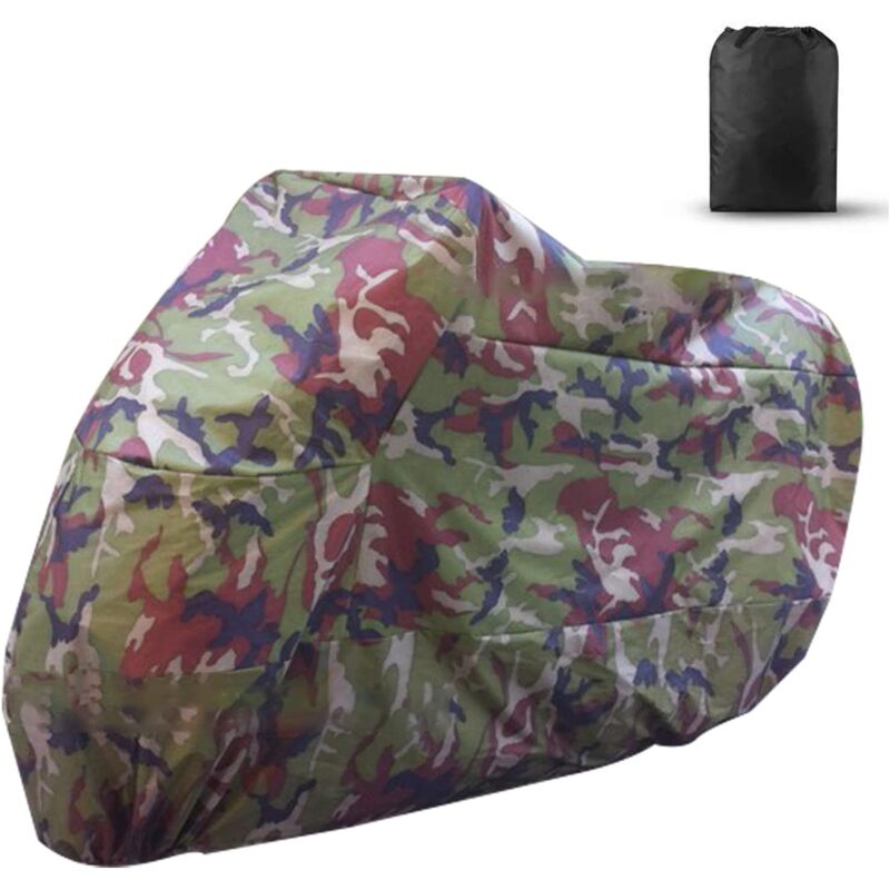 Bâche de protection pour moto(xl), imperméable, résistante à l'hiver, pour l'extérieur - Pour scooter, moto, vélo, vert, multicolore