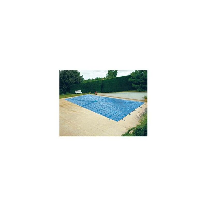 Heliotrade - Bache de protection pour piscine enterrée 5x8 metres avec filet d'ecoulement