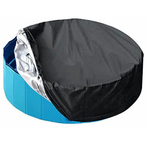 Bâche de protection pour piscine tubulaire, Bache piscine ronde imperméable, Résistante à la poussière,Convient à la piscine gonflable ronde/rectangulaire 82 30cm noir