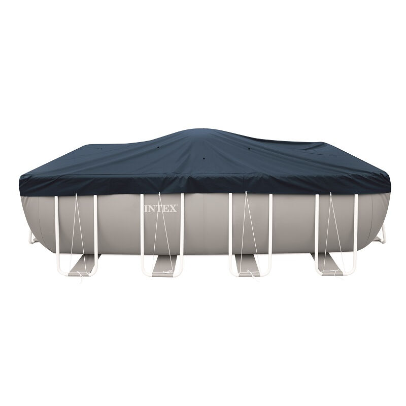 Bâche de protection pour piscine tubulaire rectangulaire Intex l 5,49 x l 2,74 m