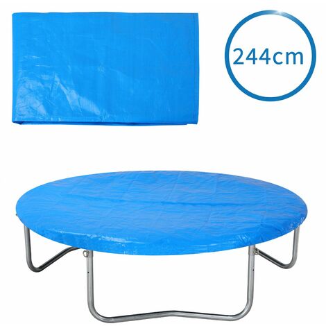 Bâche de protection pour trampoline Ø 183 - 426 cm bleu Housse en PE résistante aux UV pluie neige soleil 183cm - blau (de)
